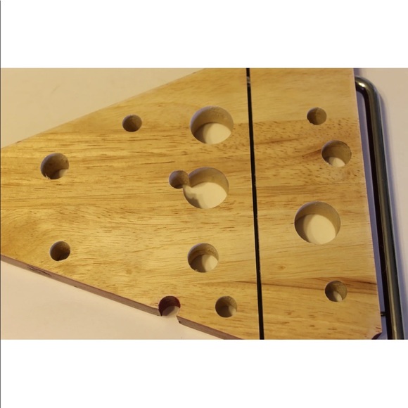 Abbott Wooden Cheese Cutter Mouse Like Design Hard Wood With Stainless Cutter - Picture 2 of 12